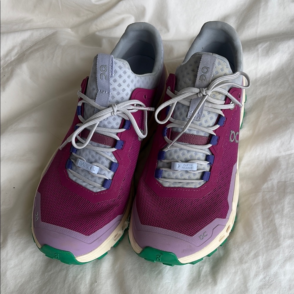Narrow Cloudtec Purple and Green Shoes